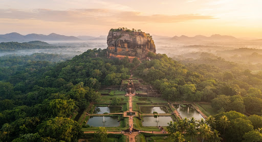 Sigiriya Rock Fortress daybreak